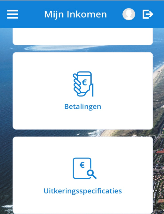 Scherm startpagina mobiel