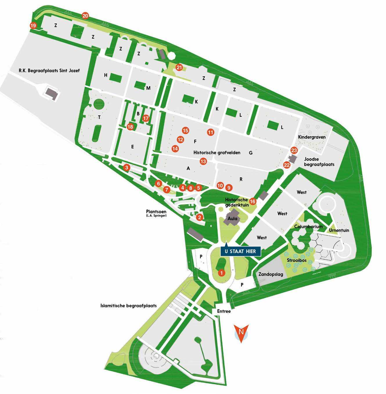 Plattegrond Algemene begraafplaats Den Helder