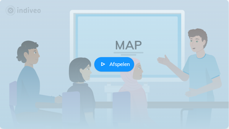Een klaslokaal met een leraar en leerlingen