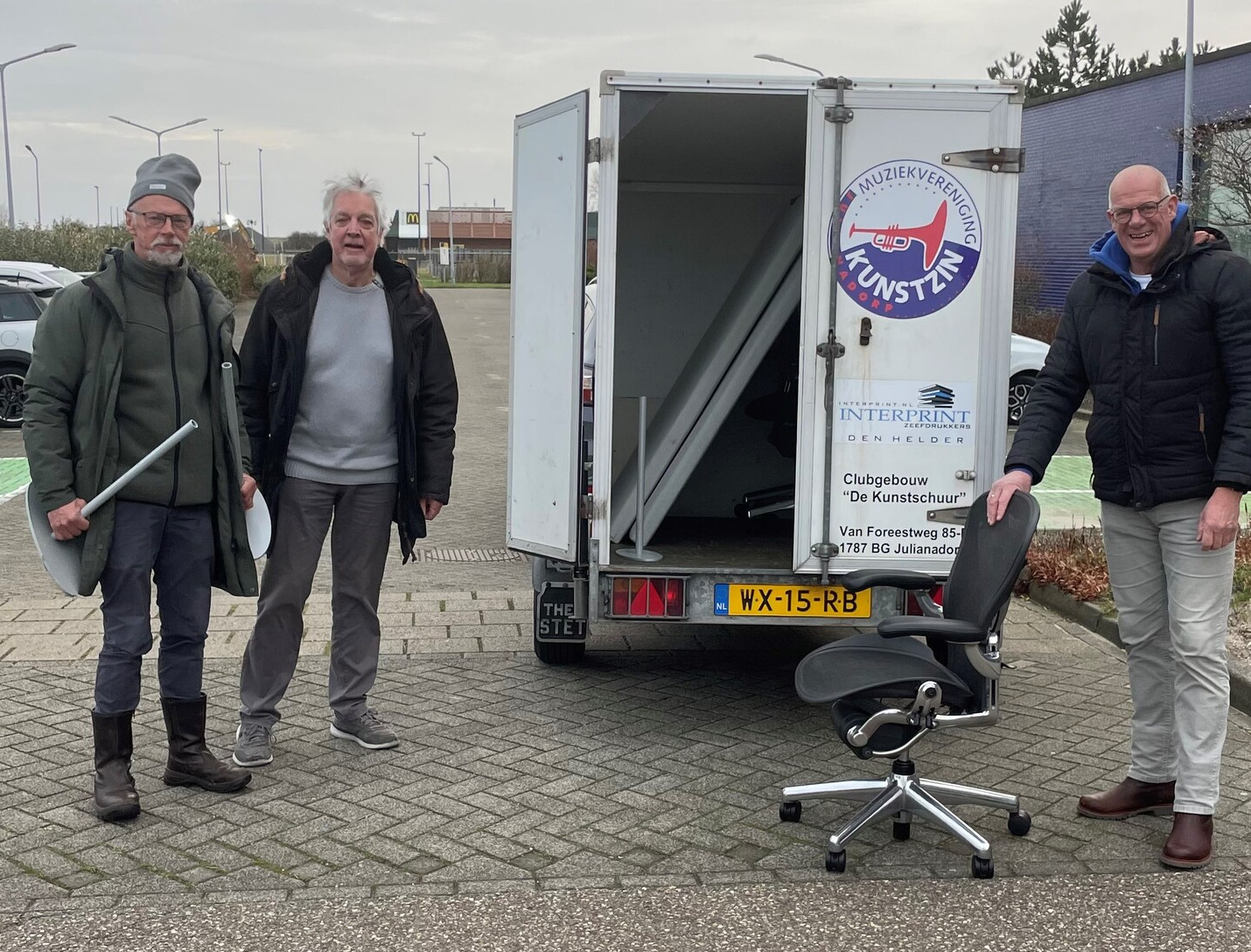 Van links naar rechts: Petro van den Herik, Aad Kloos en Koert Angevaare