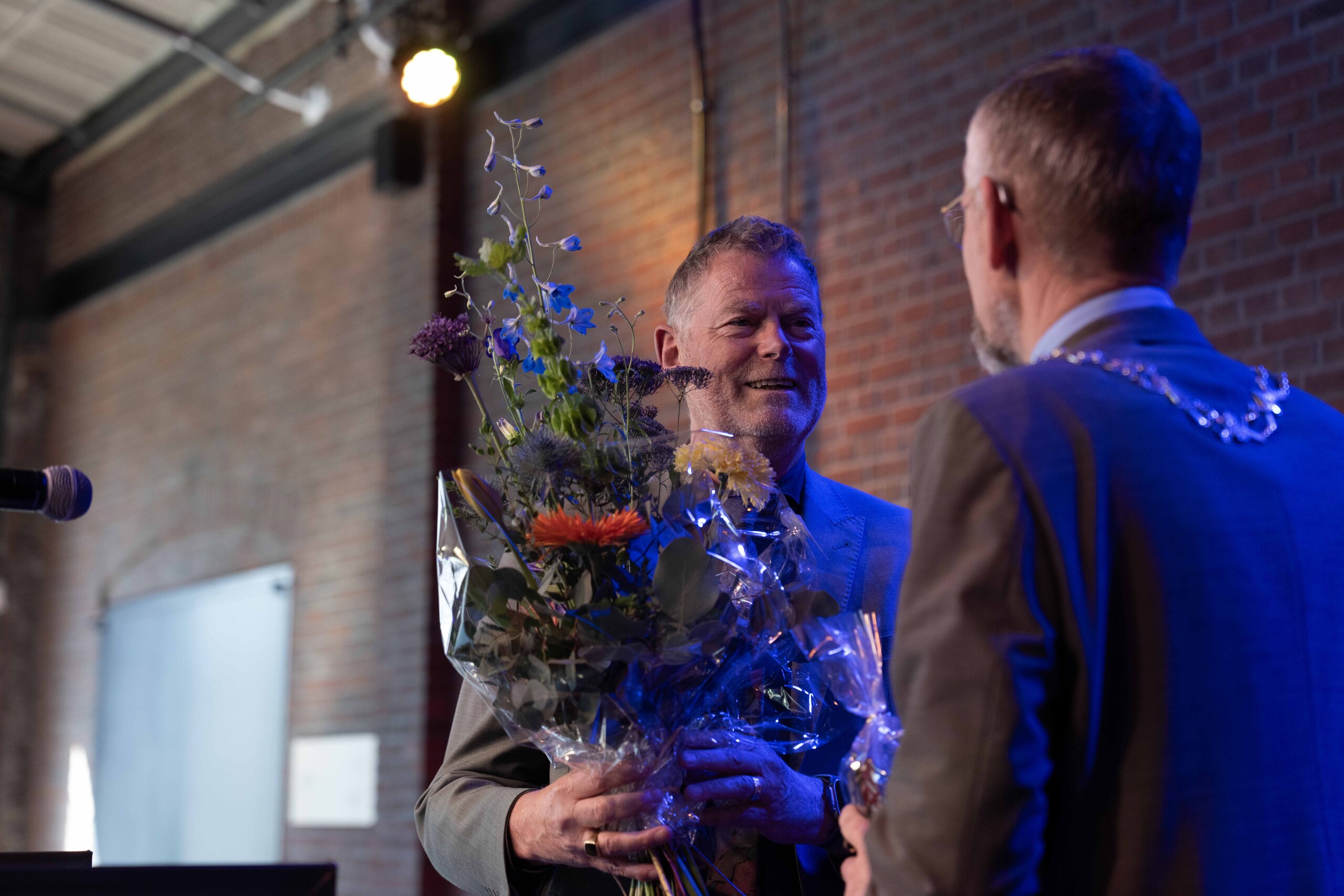 Peter van Diepen en burgemeester De Boer