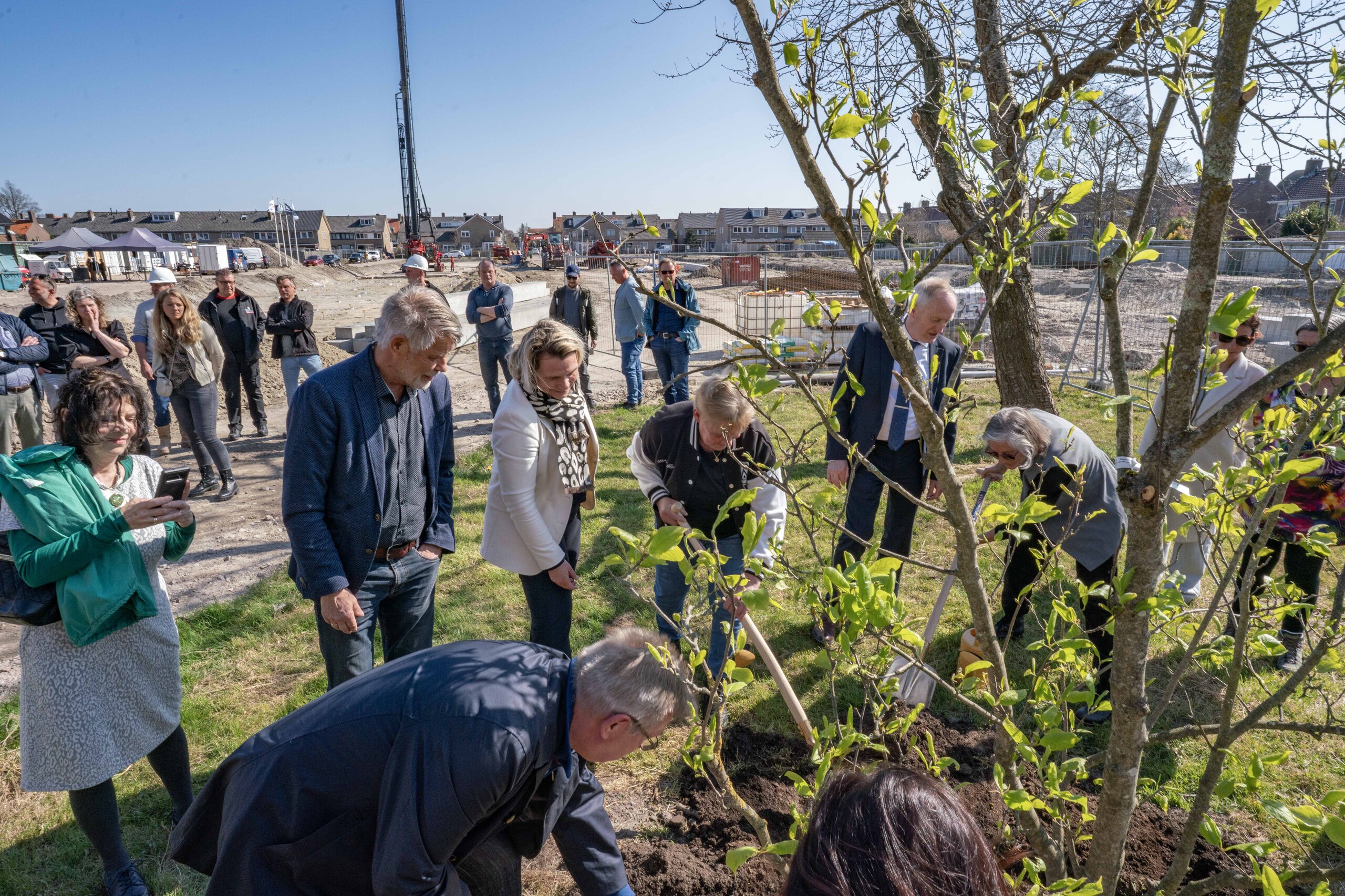 Boom planten bij start nieuwbouw Balistraat